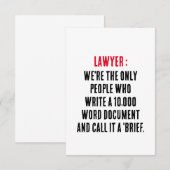 Anwälte Wir sind die einzigen, die 10.000 schreibe Dankeskarte (Vorne/Hinten)