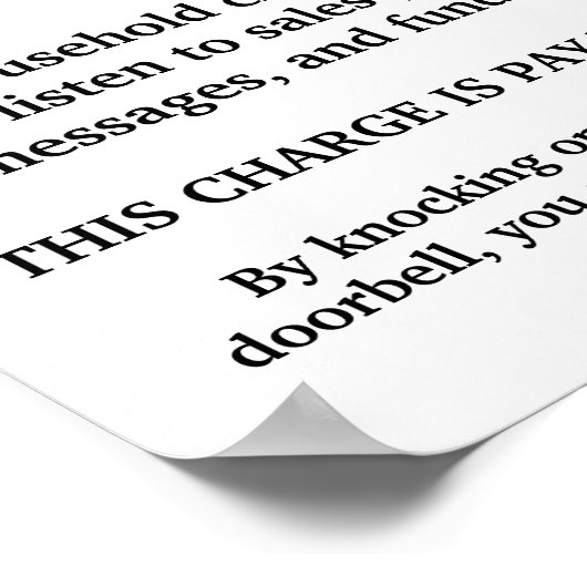 Anwälte zahlen SIE! Poster (Ecke)