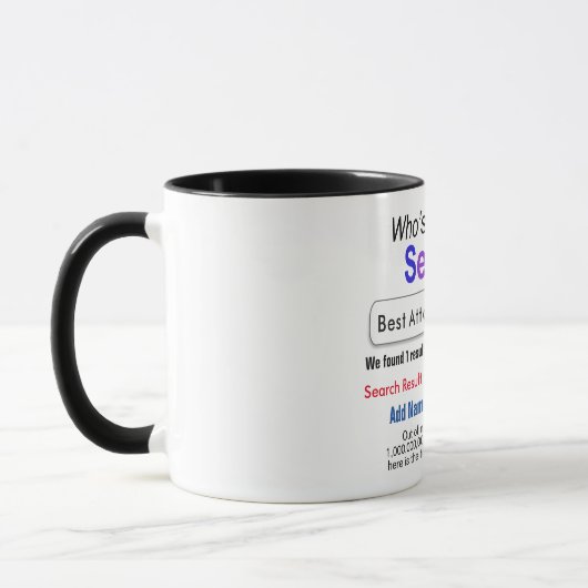 Anwältin - Funny Best Custom Search Geschenk Tasse (Links)