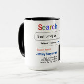 Anwältin Funny Custom Best Search Geschenkidee Tas Tasse (Vorderseite Links)