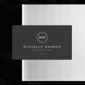 Anwältin für moderne Circle Monogram-Initials, Anw Visitenkarte