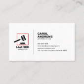 Anwältin für Rechtswissenschaften Visitenkarte (Rückseite)