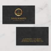 Anwältin Gold-Skala Logo Schwarze Anwälte auf dem Visitenkarte (Vorne/Hinten)