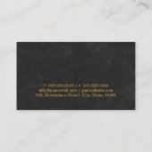 Anwältin Gold-Skala Logo Schwarze Anwälte auf dem Visitenkarte (Rückseite)