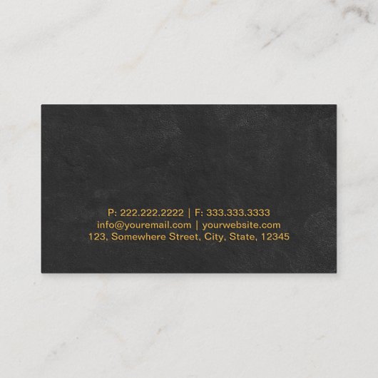 Anwältin Gold-Skala Logo Schwarze Anwälte auf dem  Visitenkarte (Rückseite)