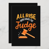 Anwältin hier kommt der Richter Einladung (Vorne/Hinten)