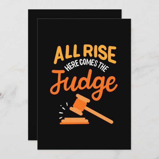 Anwältin hier kommt der Richter Einladung (Vorne/Hinten)