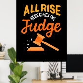 Anwältin hier kommt der Richter Poster (Heimbüro)