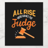 Anwältin hier kommt der Richter Weinetikett (Einzelnes Label)