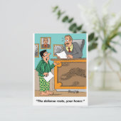 Anwältin in Pajamas Postkarte (Stehend Vorderseite)