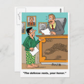 Anwältin in Pajamas Postkarte (Vorne/Hinten)