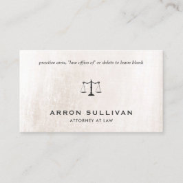 Anwältin Ivory White Marble Business Card Visitenkarte