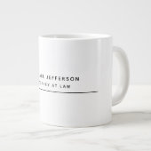 Anwältin Minimalistisch Classic Pro Jumbo-Tasse (Vorderseite Rechts)