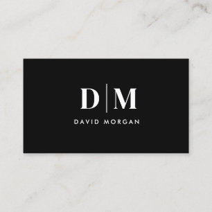 Anwältin Monogram Minimalistisch Simple Black Visitenkarte