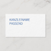 Anwältin Visitenkarte (Rückseite)