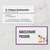 Anwältin Visitenkarte (Vorne/Hinten)