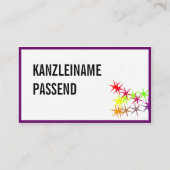 Anwältin Visitenkarte (Rückseite)