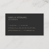 Anwalts-Monogramm Professional Visitenkarte (Rückseite)