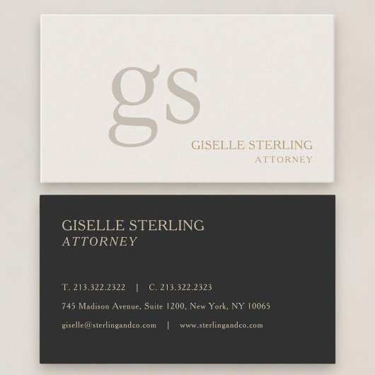 Anwalts-Monogramm Professional Visitenkarte