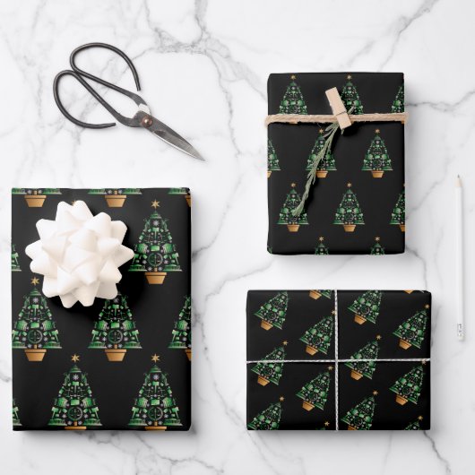 Anwaltsanwalt Weihnachtsbaum Geschenkpapier Set (Vorderseite)
