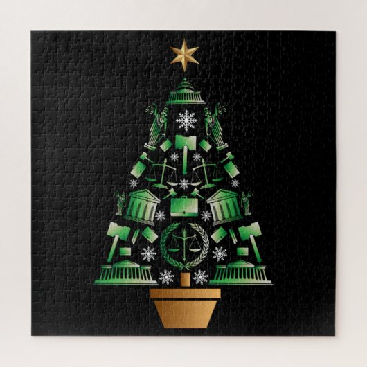 Anwaltsanwalt Weihnachtsbaum Puzzle (Vertikal)