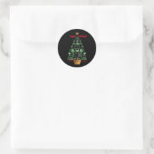 Anwaltsanwalt Weihnachtsbaum Runder Aufkleber (Tasche)