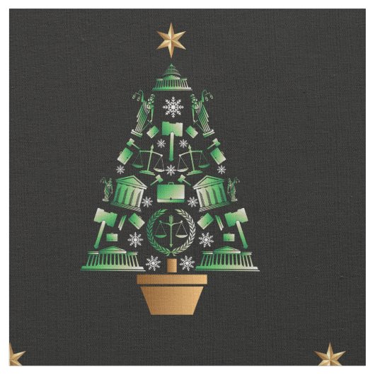 Anwaltsanwalt Weihnachtsbaum Stoff (Nahaufnahme)