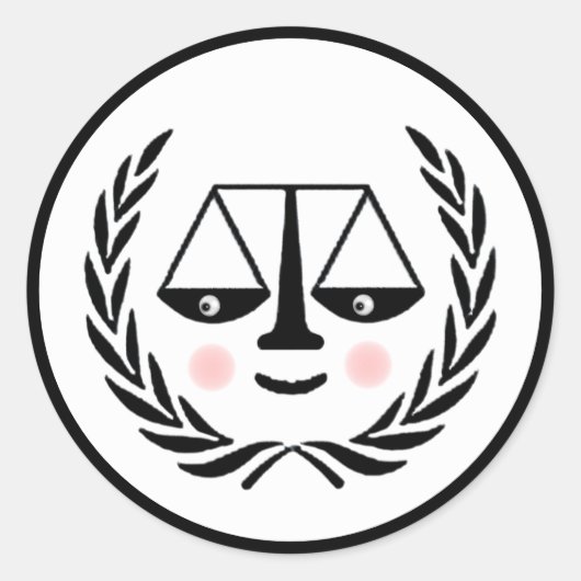 Anwaltsanwaltskanzlei Runder Aufkleber (Vorderseite)