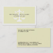 Anwaltsbüro der Anwälte des professionellen Visitenkarte (Vorne/Hinten)