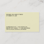 Anwaltsbüro der Anwälte des professionellen Visitenkarte (Rückseite)