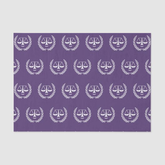 Anwaltsgeschenk Lila Seidenpapier (Vorderseite)