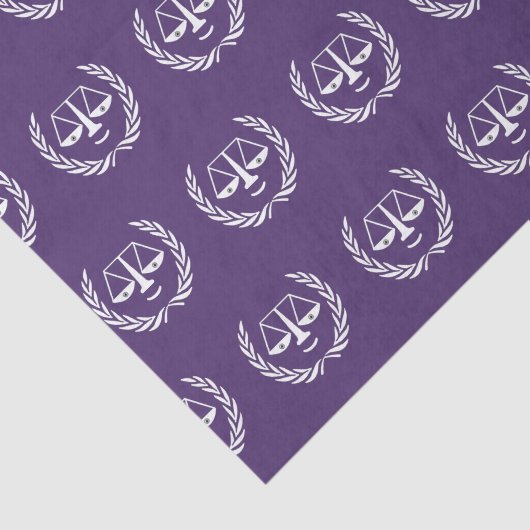 Anwaltsgeschenk Lila Seidenpapier (Ausschnitt)
