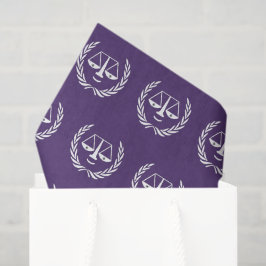 Anwaltsgeschenk Lila Seidenpapier