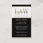 Anwaltsgesetz Visitenkarte (Rückseite)