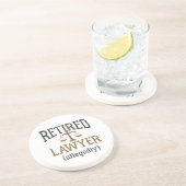 Anwaltskanzlei, angeblich "Retirement Attorney" Getränkeuntersetzer (Seite)