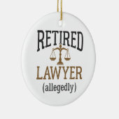 Anwaltskanzlei, angeblich "Retirement Attorney" Keramik Ornament (Rechts)