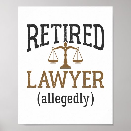 Anwaltskanzlei, angeblich "Retirement Attorney" Poster (Vorne)