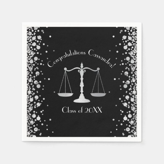 Anwaltskanzlei Black Silver Serviette (Vorderseite)