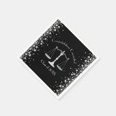 Anwaltskanzlei Black Silver Serviette (Ecke)