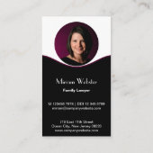 Anwaltskanzlei Black & White Visitenkarte Treuekarte (Rückseite)