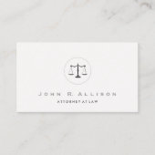 Anwaltskanzlei - Einfache und elegante Justizskala Visitenkarte (Vorderseite)