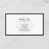 Anwaltskanzlei für Rechtswissenschaften Visitenkarte (Rückseite)