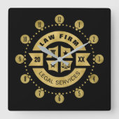 Anwaltskanzlei| Juristische Dienste Quadratische Wanduhr (Vorderseite)