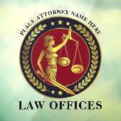 Anwaltskanzlei - Justizkanzlei - Laurels Fensteraufkleber (Blatt 3)