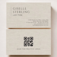 Anwaltskanzlei Luxus Neutraler Leinen QR-Code
