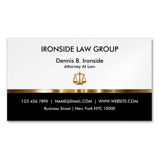 Anwaltskanzlei Magnetische Visitenkarte (Vorderseite)