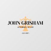 Anwaltskanzlei Personalisiert bearbeitbare Fenster Fensteraufkleber (Blatt)