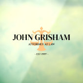 Anwaltskanzlei Personalisiert bearbeitbare Fenster Fensteraufkleber (Blatt 3)