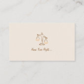 Anwaltskanzlei, Rechtsanwalt, Rechtsanwalt, Rechts Visitenkarte (Rückseite)