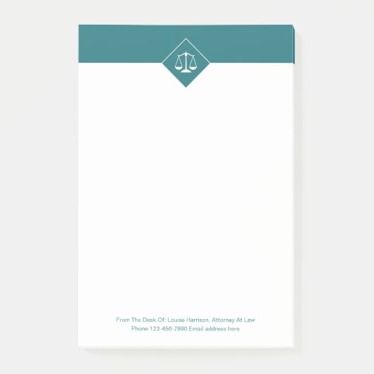 Anwaltskanzlei Thema Sticky Post Notizen (Vorderseite)